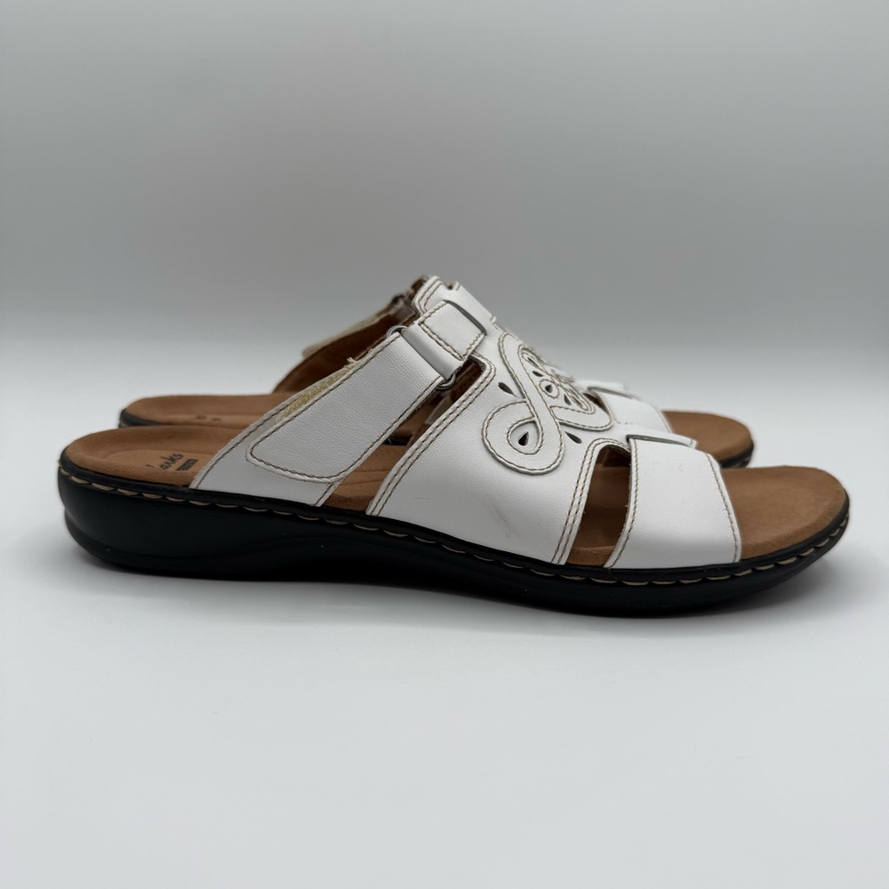 Clarks White Sandals